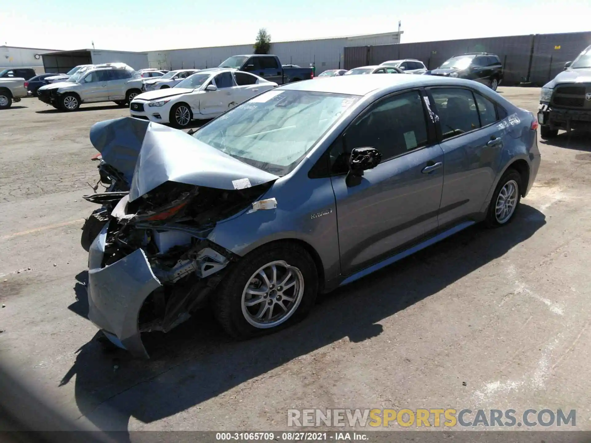 2 Photograph of a damaged car JTDEAMDE0MJ010219 TOYOTA COROLLA 2021