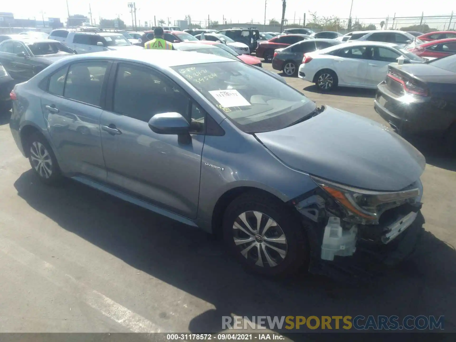 1 Photograph of a damaged car JTDEAMDE0MJ011855 TOYOTA COROLLA 2021