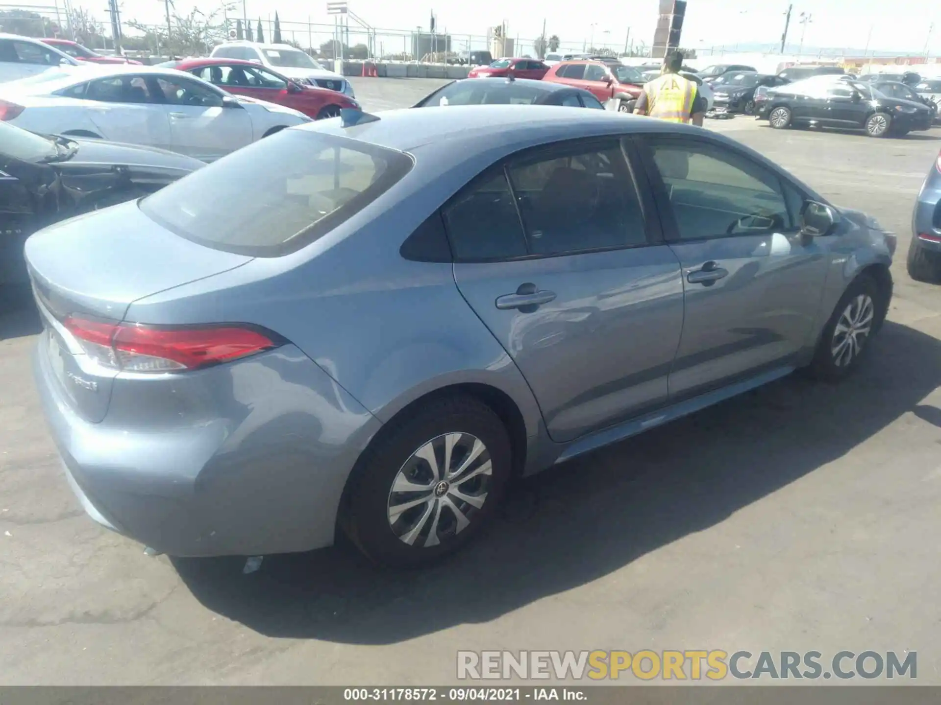 4 Photograph of a damaged car JTDEAMDE0MJ011855 TOYOTA COROLLA 2021