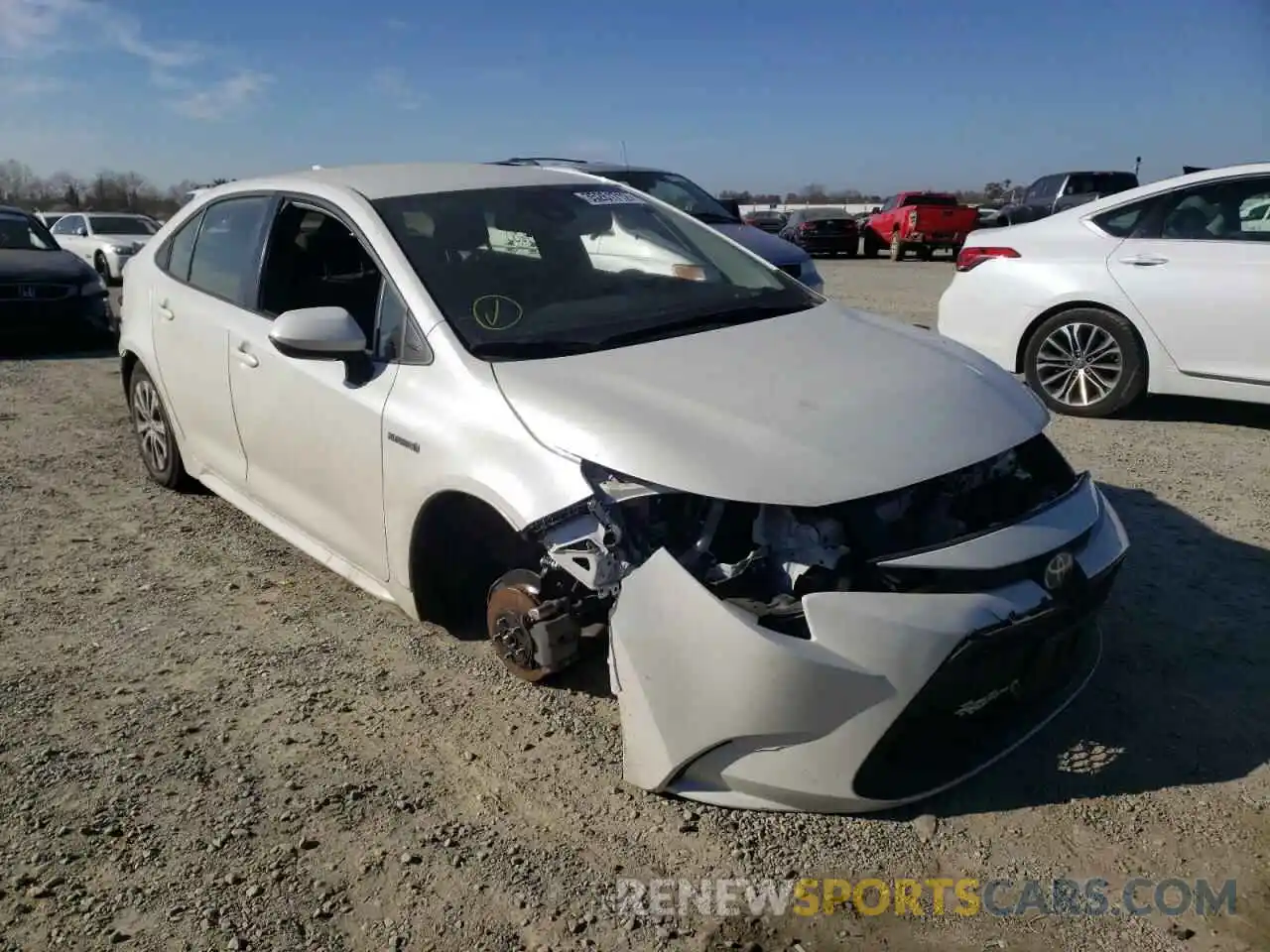 1 Photograph of a damaged car JTDEAMDE0MJ012357 TOYOTA COROLLA 2021