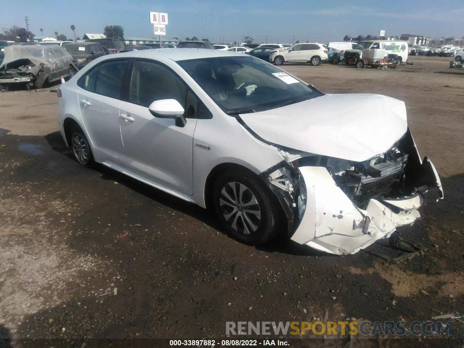 1 Photograph of a damaged car JTDEAMDE0MJ013119 TOYOTA COROLLA 2021