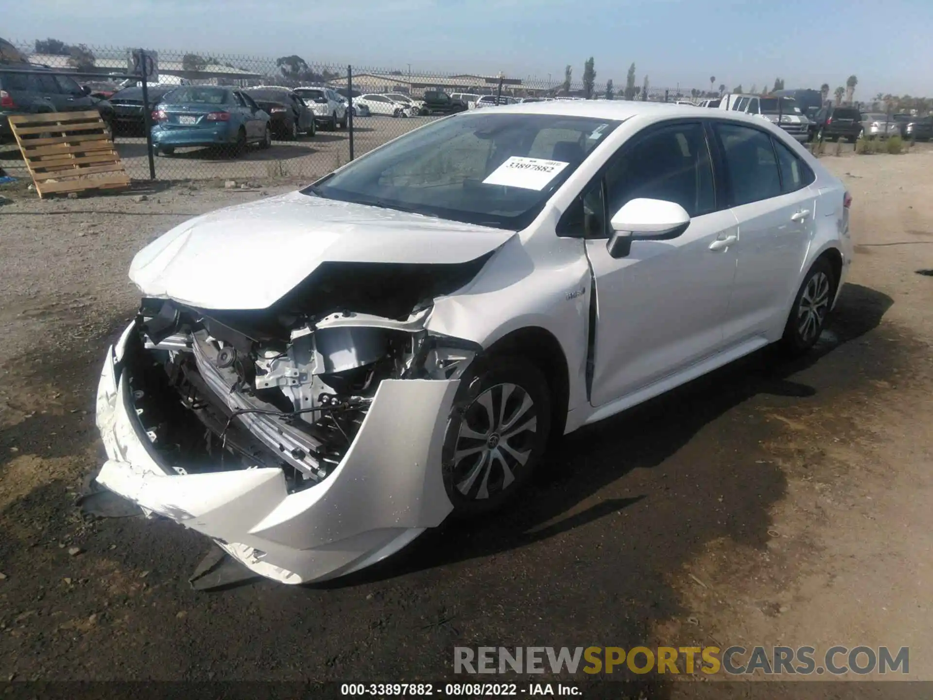 2 Photograph of a damaged car JTDEAMDE0MJ013119 TOYOTA COROLLA 2021