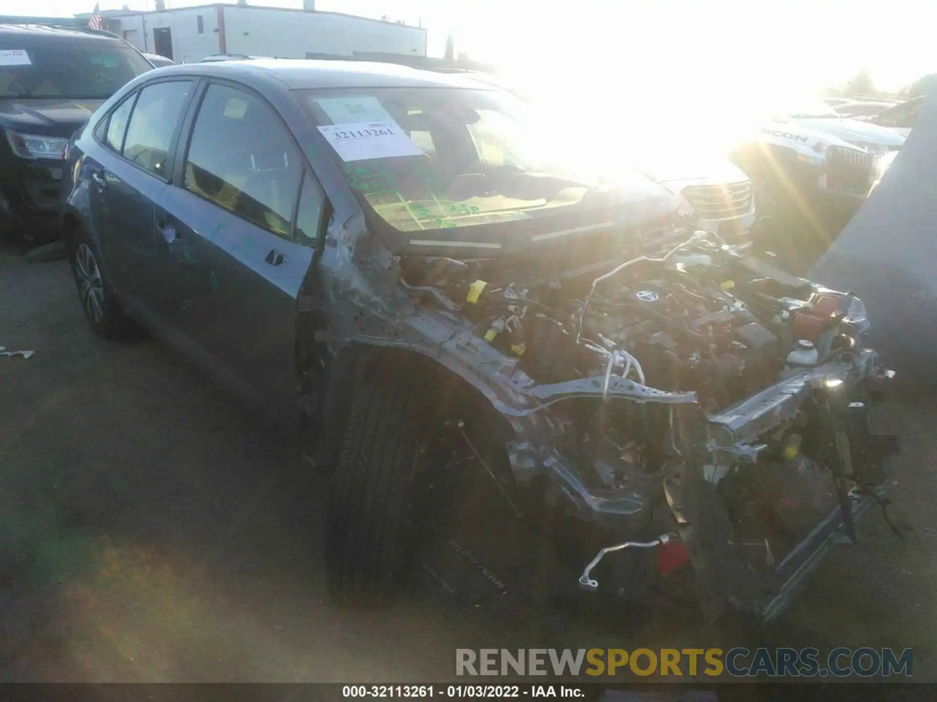 1 Photograph of a damaged car JTDEAMDE0MJ013573 TOYOTA COROLLA 2021