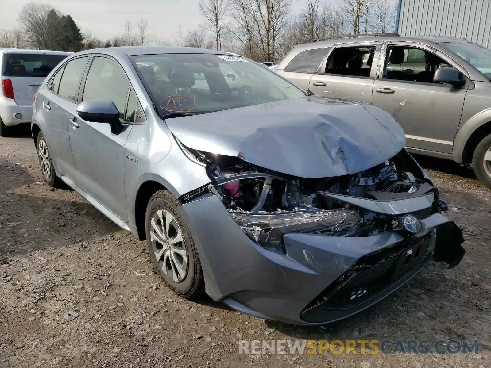 1 Photograph of a damaged car JTDEAMDE0MJ013928 TOYOTA COROLLA 2021