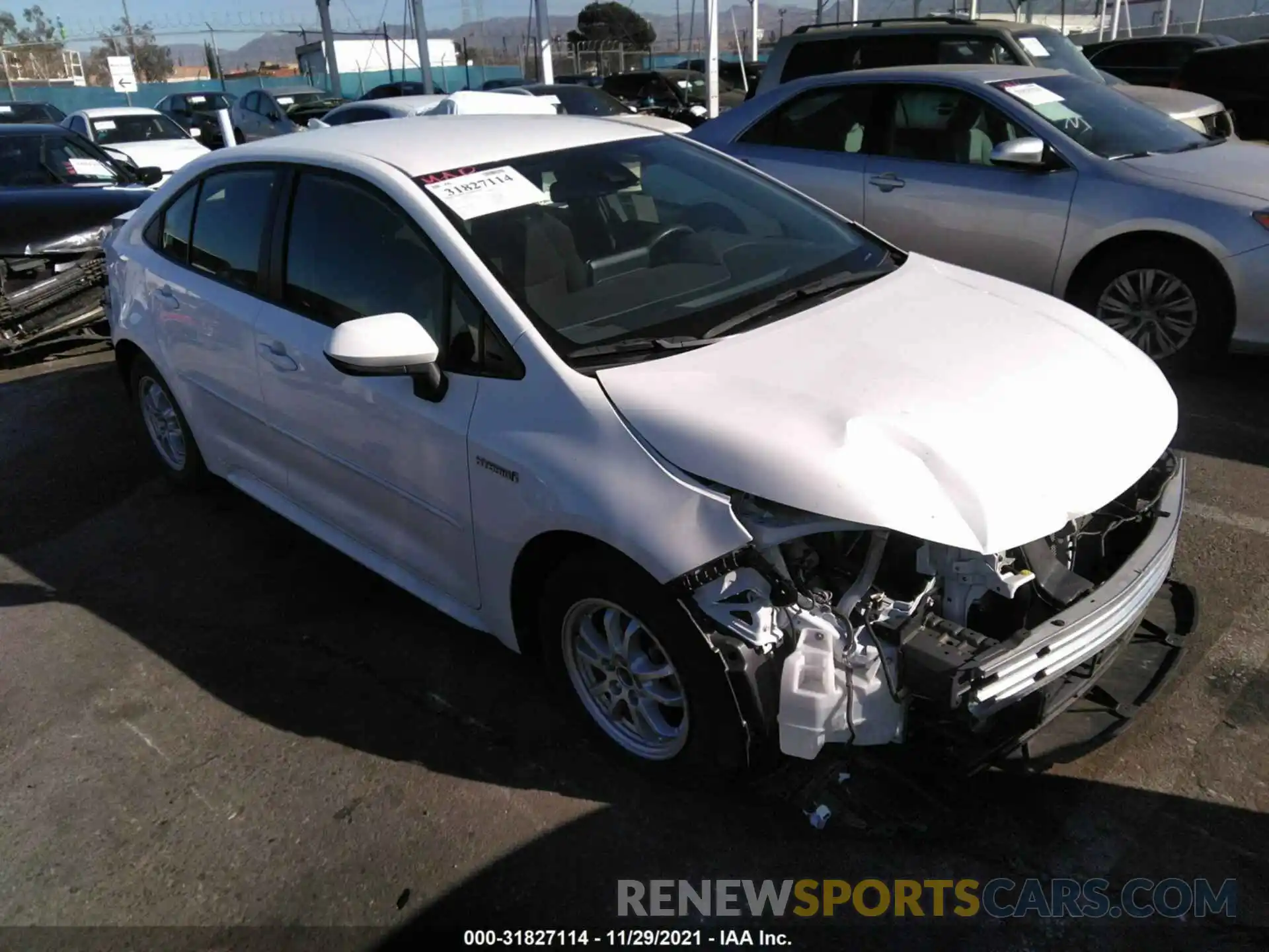 1 Photograph of a damaged car JTDEAMDE0MJ014819 TOYOTA COROLLA 2021