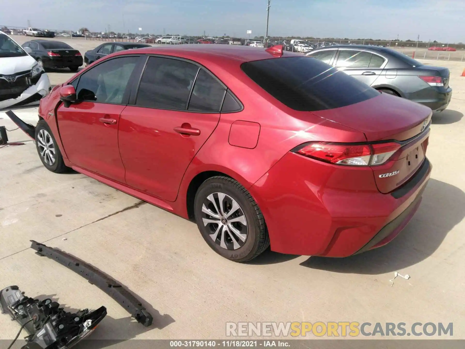 3 Photograph of a damaged car JTDEAMDE0MJ014898 TOYOTA COROLLA 2021