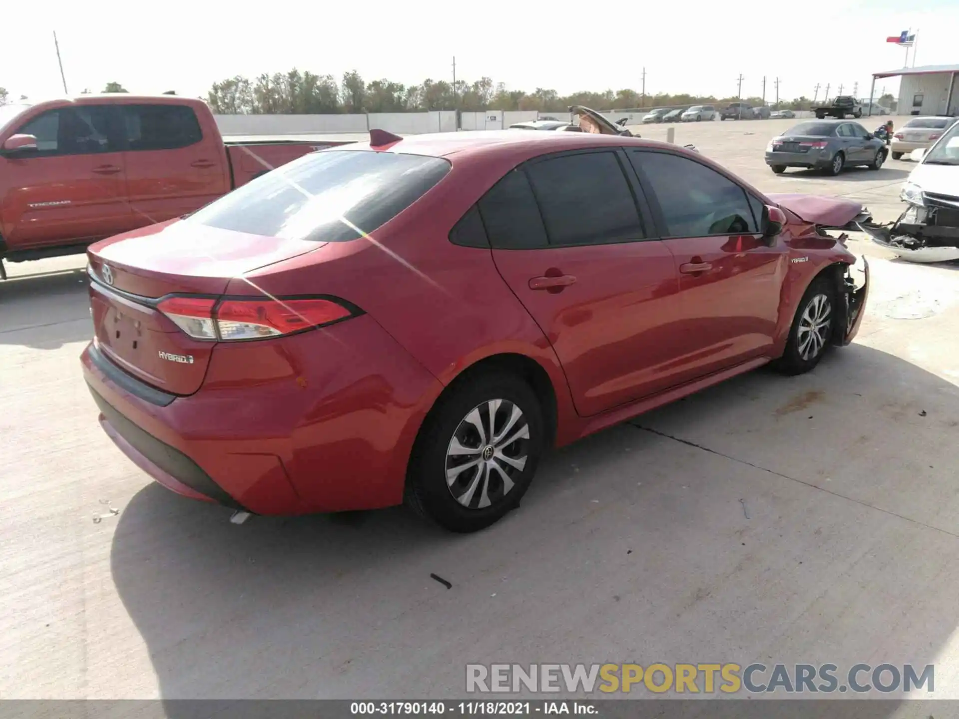 4 Photograph of a damaged car JTDEAMDE0MJ014898 TOYOTA COROLLA 2021