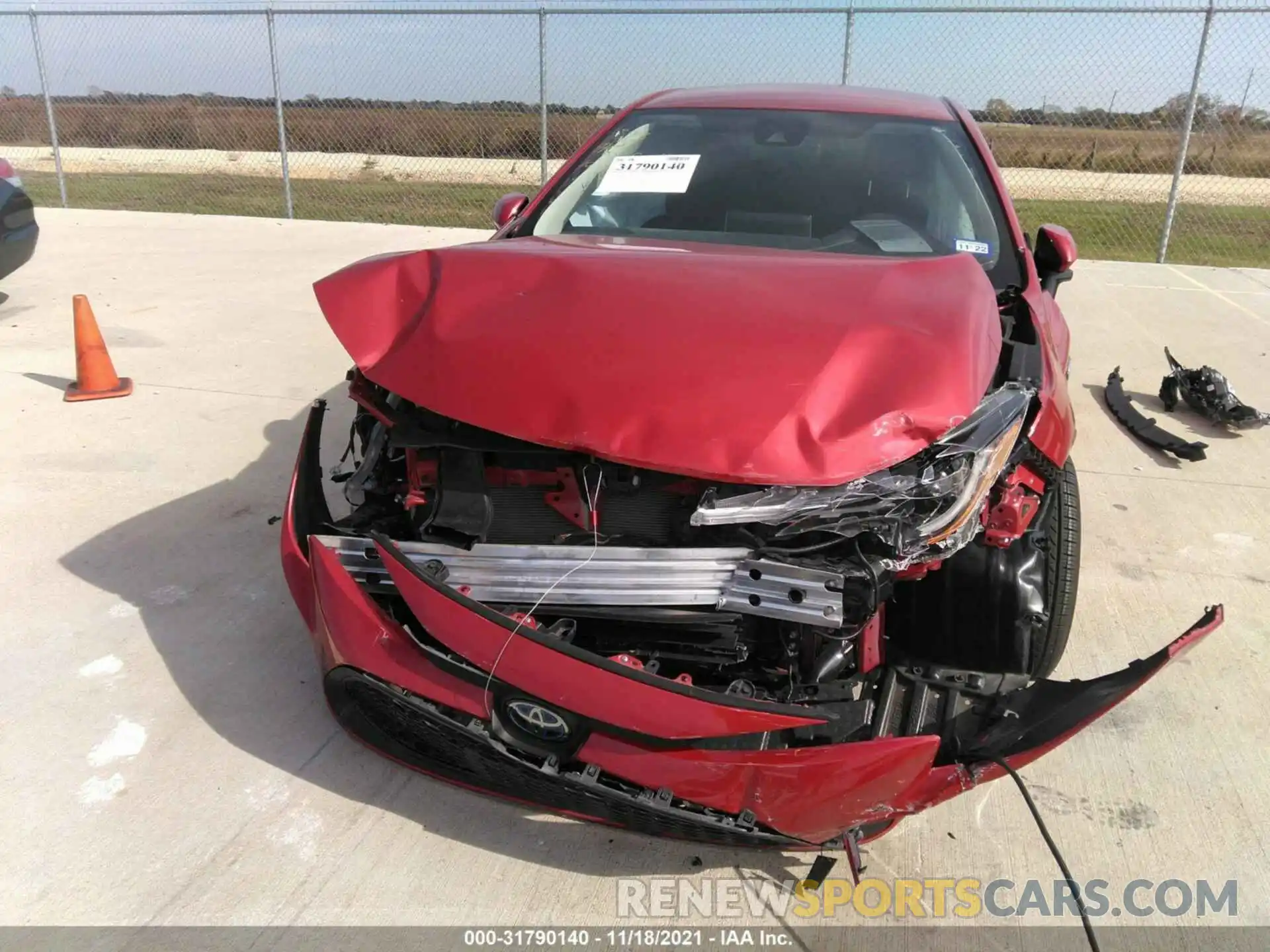 6 Photograph of a damaged car JTDEAMDE0MJ014898 TOYOTA COROLLA 2021