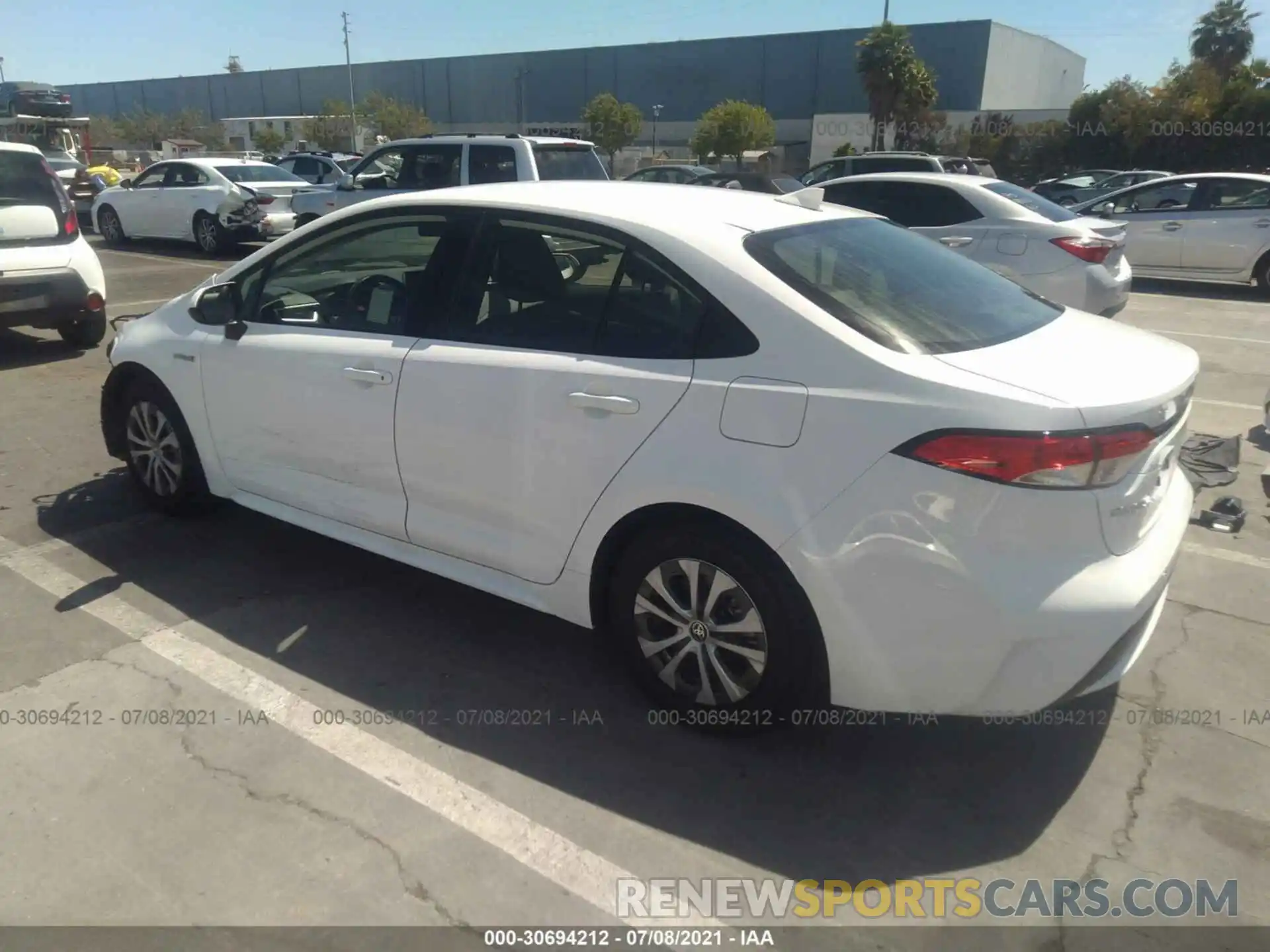 3 Photograph of a damaged car JTDEAMDE0MJ021432 TOYOTA COROLLA 2021