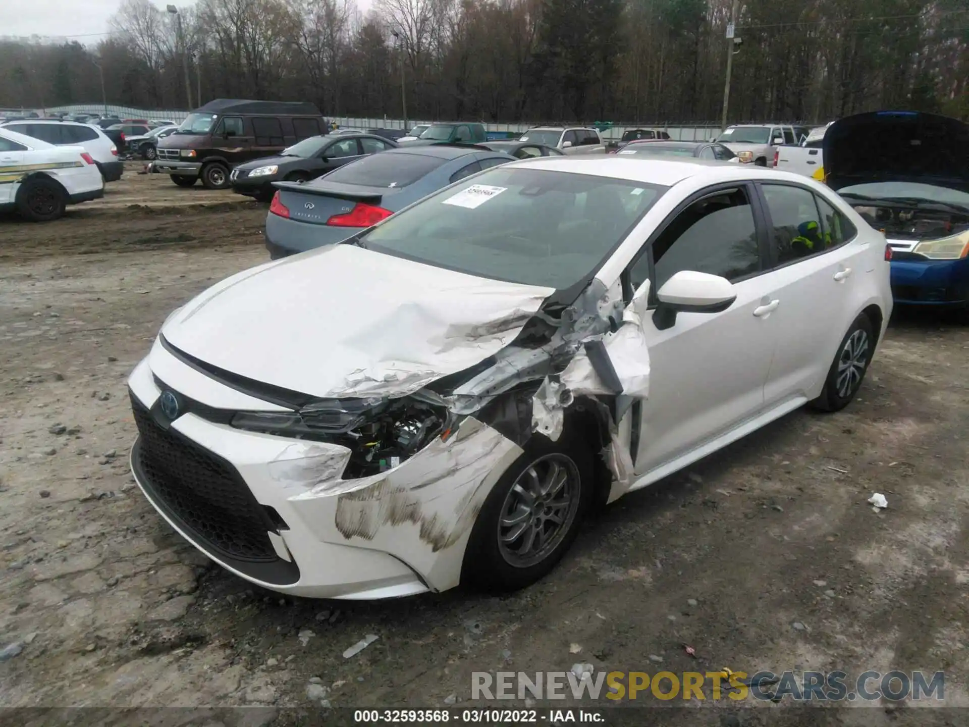 2 Photograph of a damaged car JTDEAMDE0MJ021494 TOYOTA COROLLA 2021