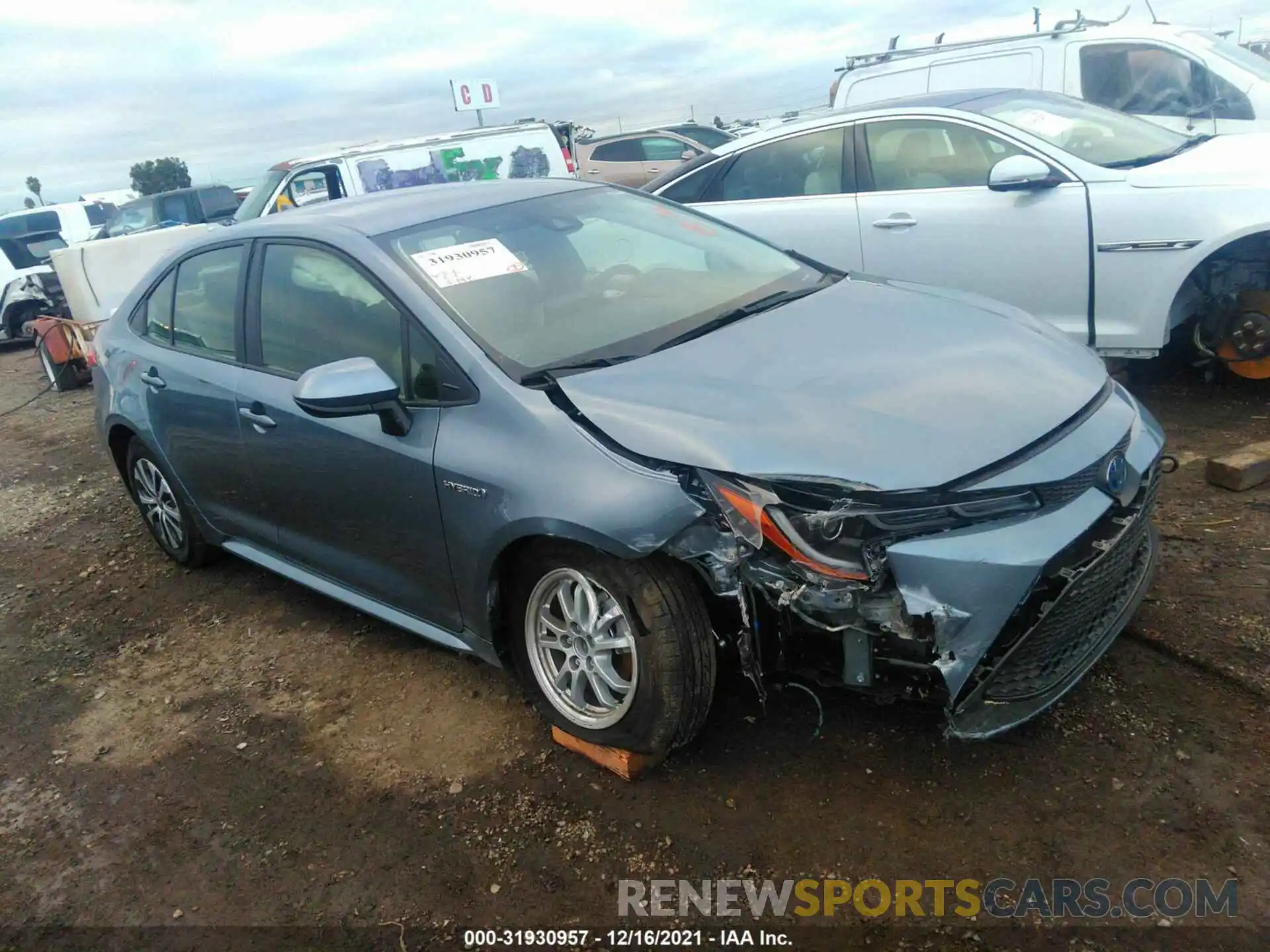 1 Photograph of a damaged car JTDEAMDE0MJ023830 TOYOTA COROLLA 2021