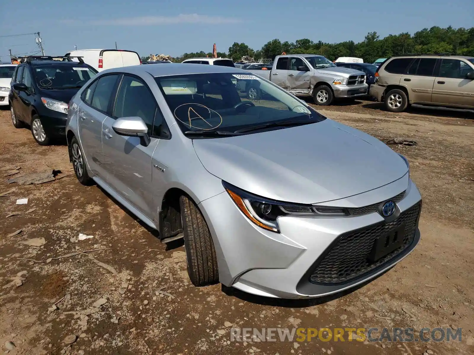 1 Photograph of a damaged car JTDEAMDE0MJ026260 TOYOTA COROLLA 2021