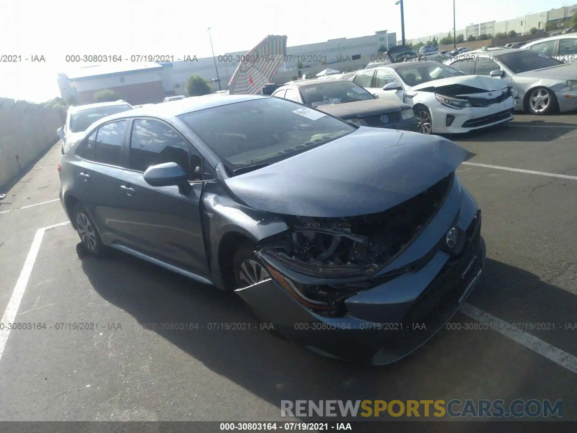 1 Photograph of a damaged car JTDEAMDE0MJ026761 TOYOTA COROLLA 2021