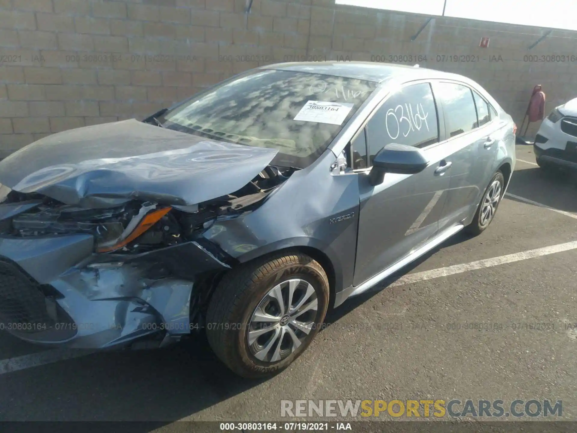 2 Photograph of a damaged car JTDEAMDE0MJ026761 TOYOTA COROLLA 2021