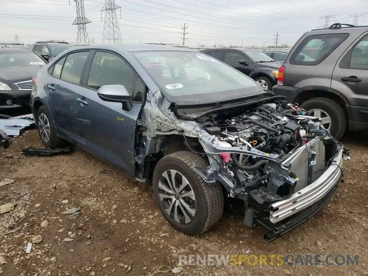 1 Photograph of a damaged car JTDEAMDE0MJ027263 TOYOTA COROLLA 2021