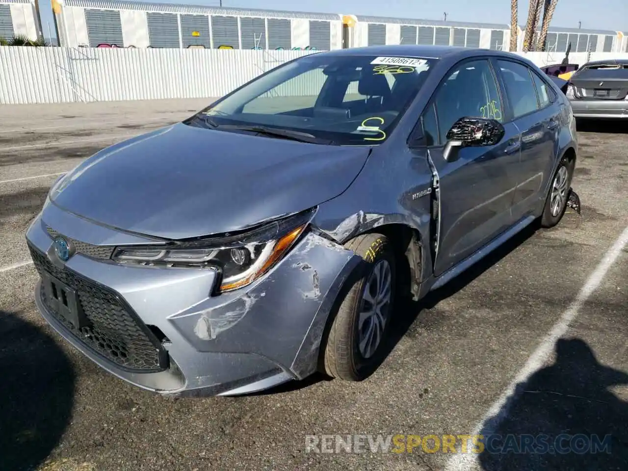 2 Photograph of a damaged car JTDEAMDE0MJ027537 TOYOTA COROLLA 2021