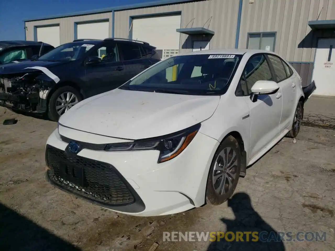 2 Photograph of a damaged car JTDEAMDE0MJ030373 TOYOTA COROLLA 2021