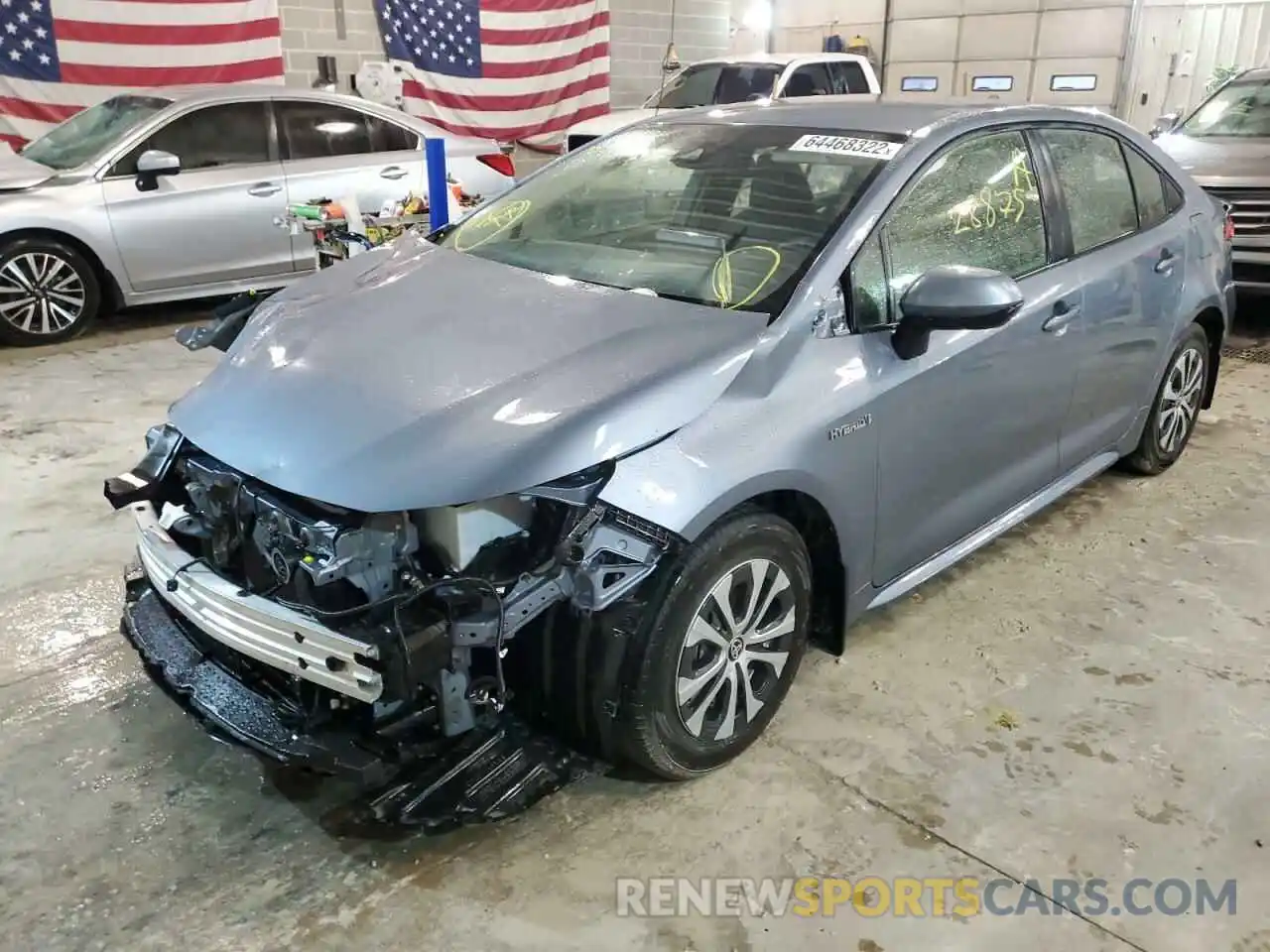 2 Photograph of a damaged car JTDEAMDE0MJ032298 TOYOTA COROLLA 2021