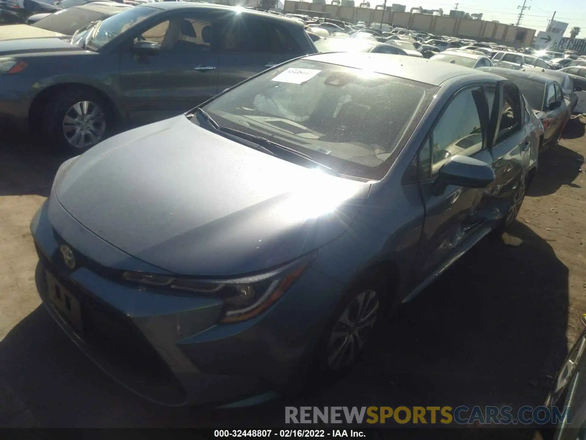 2 Photograph of a damaged car JTDEAMDE0MJ032706 TOYOTA COROLLA 2021