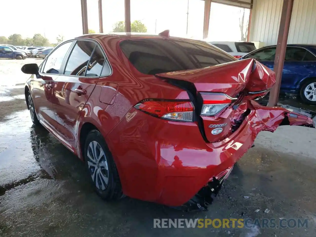 3 Photograph of a damaged car JTDEAMDE0MJ033614 TOYOTA COROLLA 2021