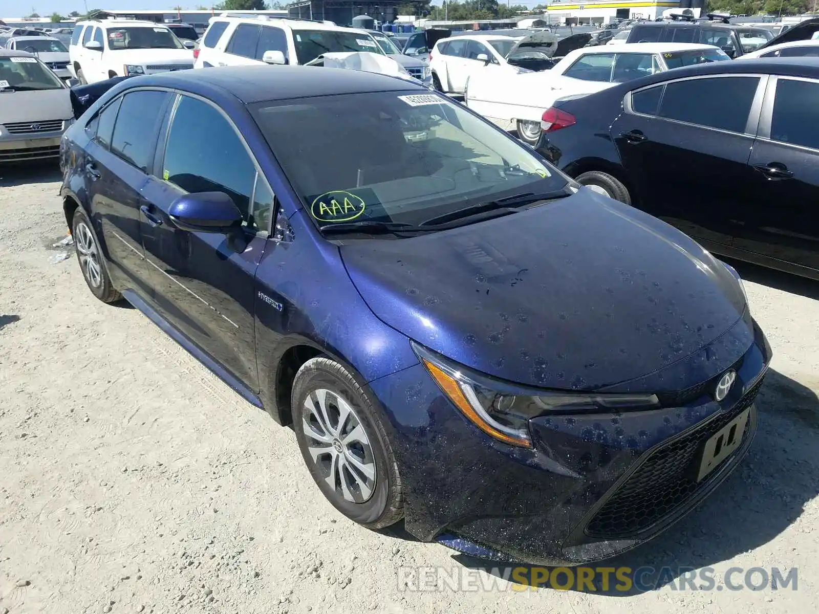 1 Photograph of a damaged car JTDEAMDE1MJ001027 TOYOTA COROLLA 2021