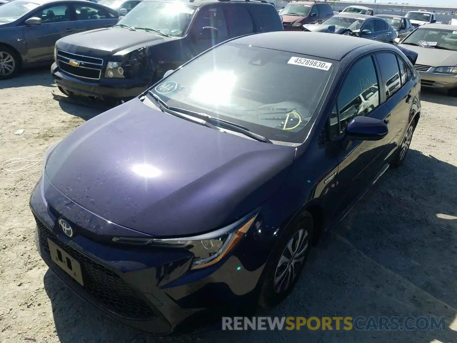 2 Photograph of a damaged car JTDEAMDE1MJ001027 TOYOTA COROLLA 2021