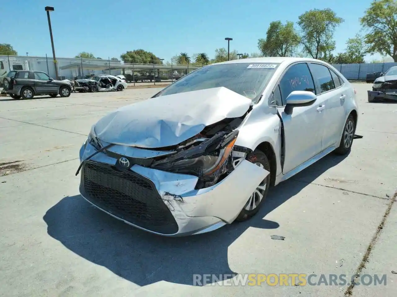 2 Photograph of a damaged car JTDEAMDE1MJ001478 TOYOTA COROLLA 2021