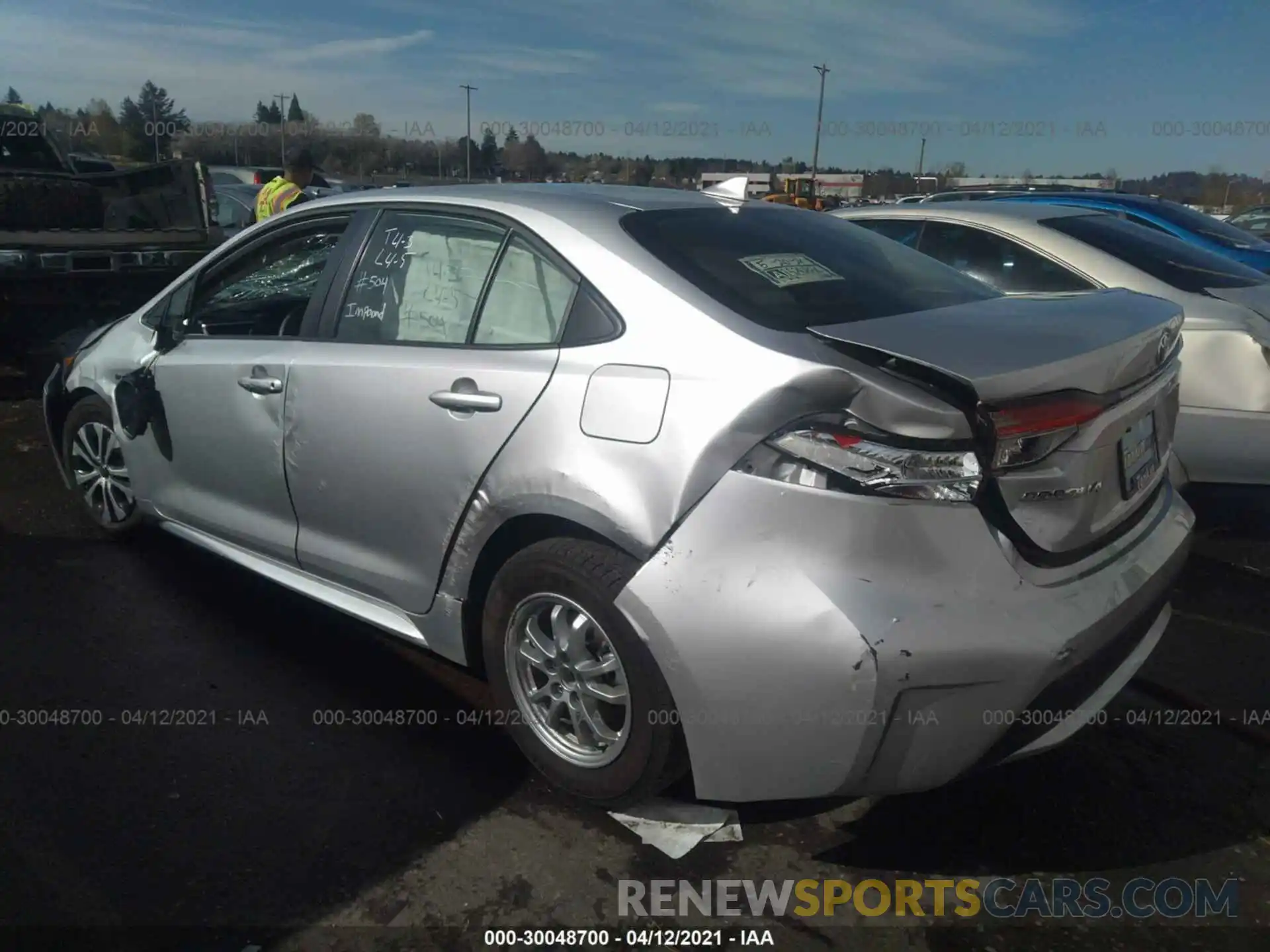 3 Photograph of a damaged car JTDEAMDE1MJ002288 TOYOTA COROLLA 2021