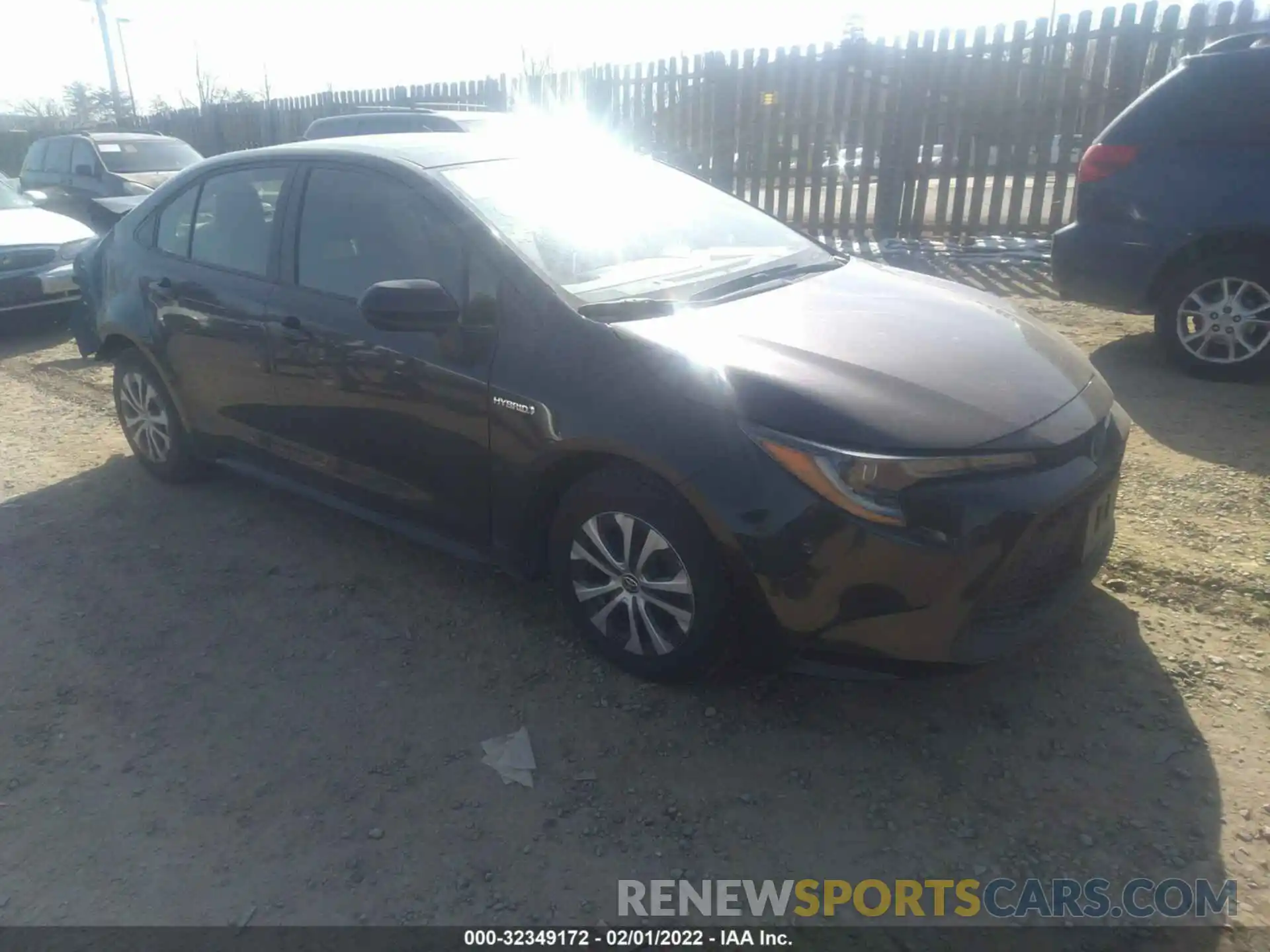 1 Photograph of a damaged car JTDEAMDE1MJ004171 TOYOTA COROLLA 2021