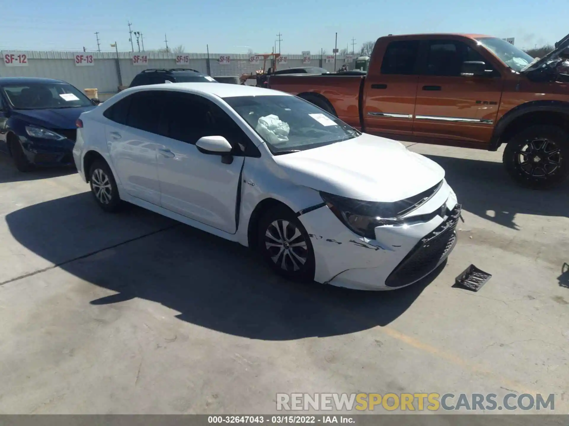 1 Photograph of a damaged car JTDEAMDE1MJ004347 TOYOTA COROLLA 2021