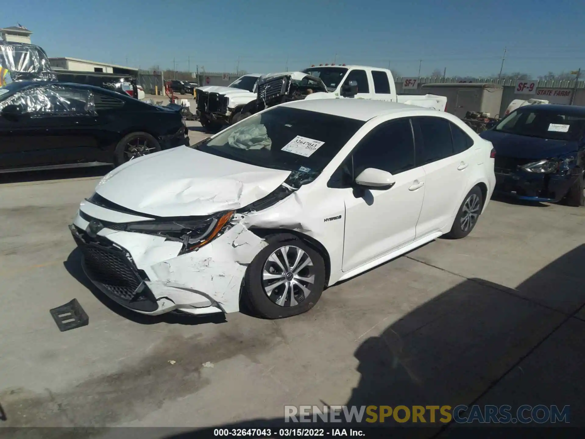 2 Photograph of a damaged car JTDEAMDE1MJ004347 TOYOTA COROLLA 2021