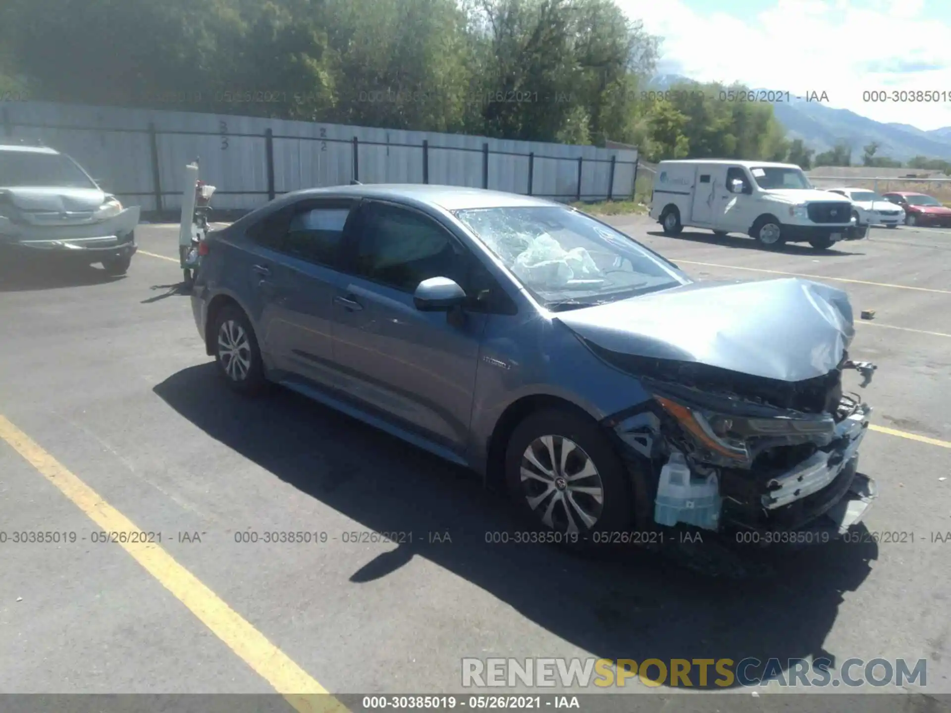 1 Photograph of a damaged car JTDEAMDE1MJ004574 TOYOTA COROLLA 2021