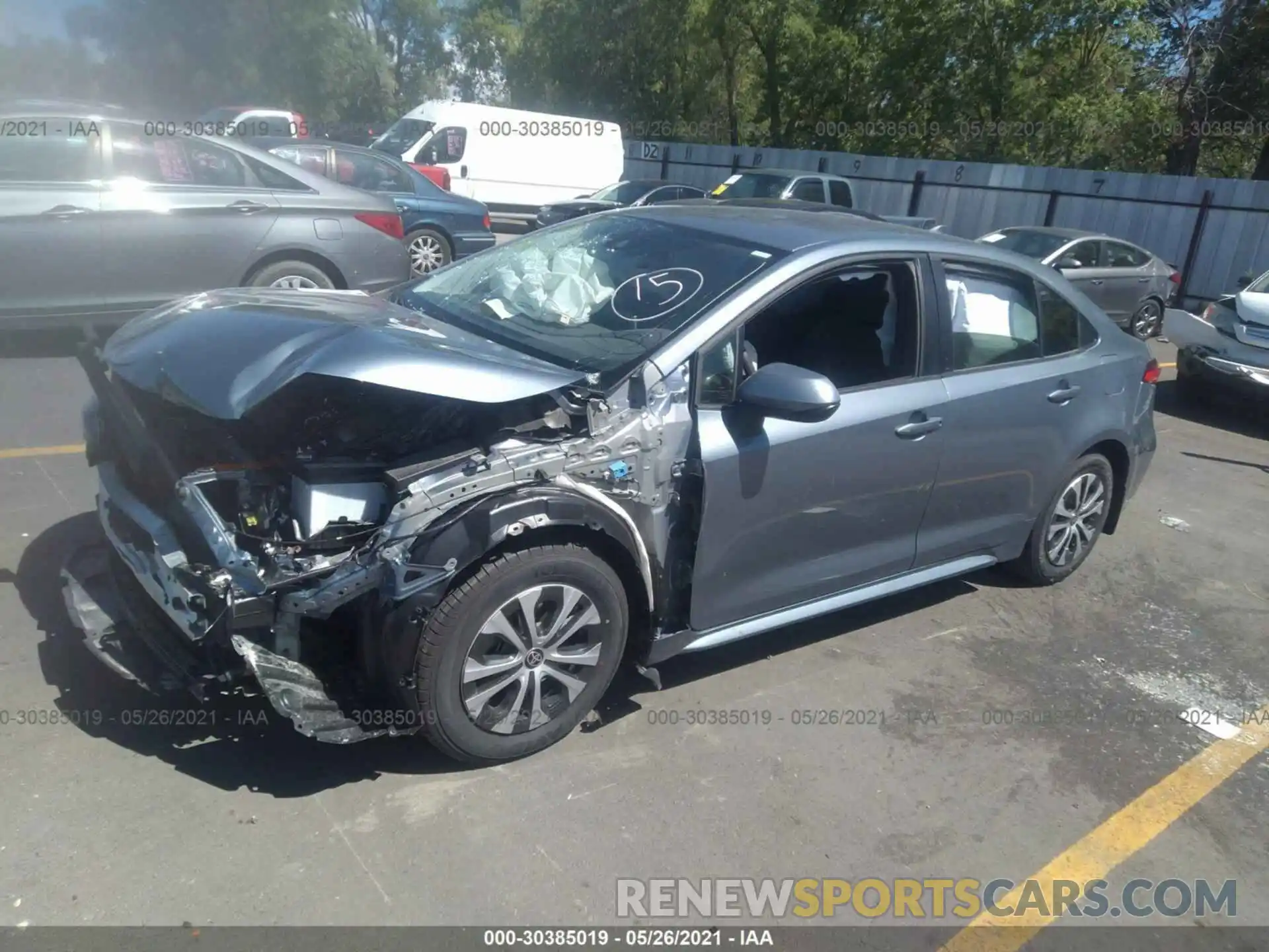 2 Photograph of a damaged car JTDEAMDE1MJ004574 TOYOTA COROLLA 2021