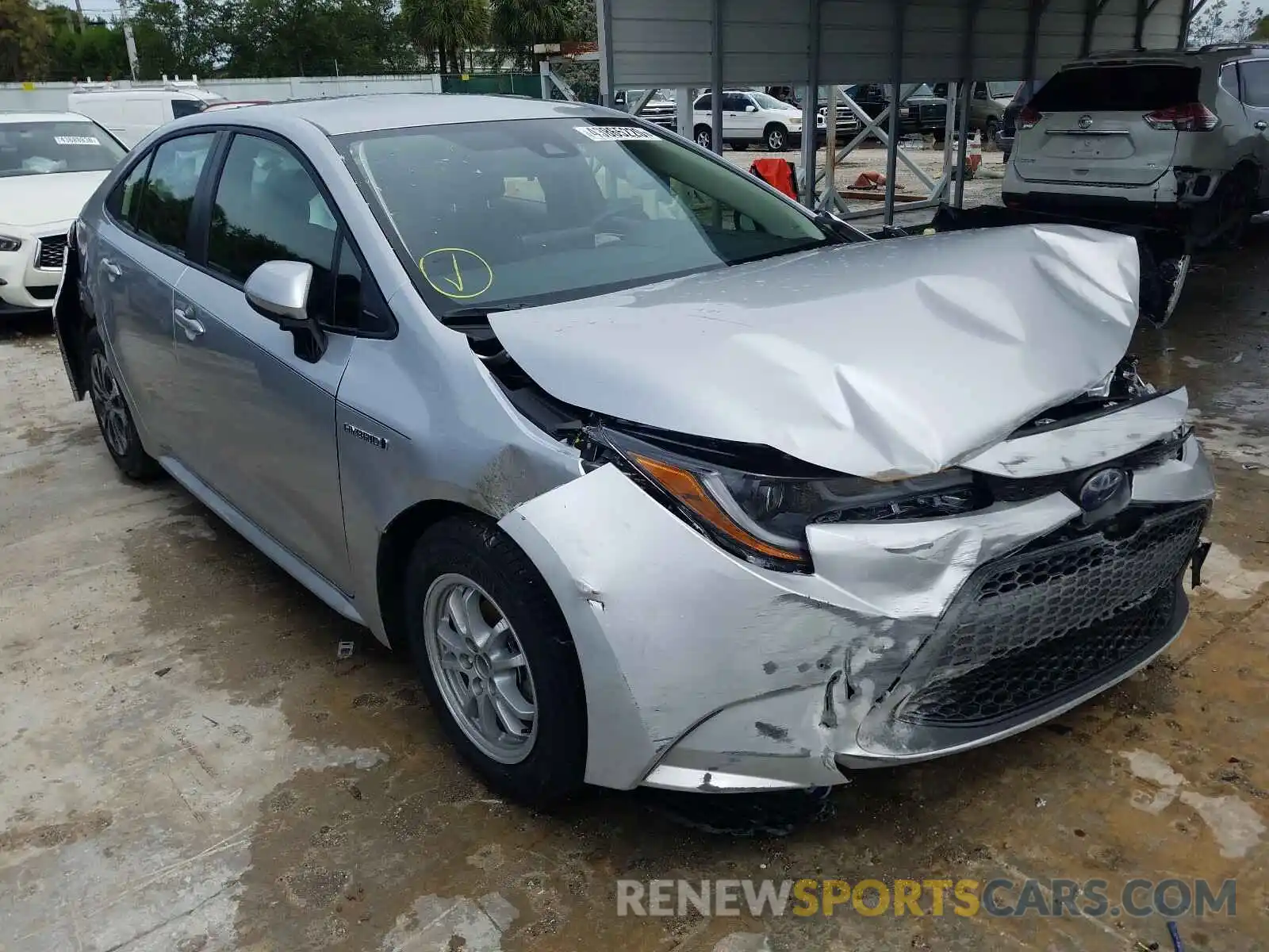 1 Photograph of a damaged car JTDEAMDE1MJ004865 TOYOTA COROLLA 2021