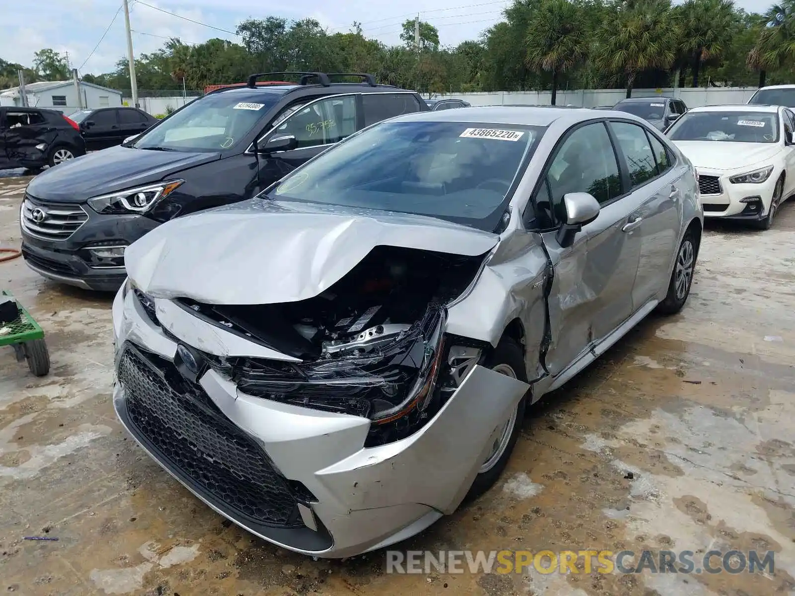 2 Photograph of a damaged car JTDEAMDE1MJ004865 TOYOTA COROLLA 2021