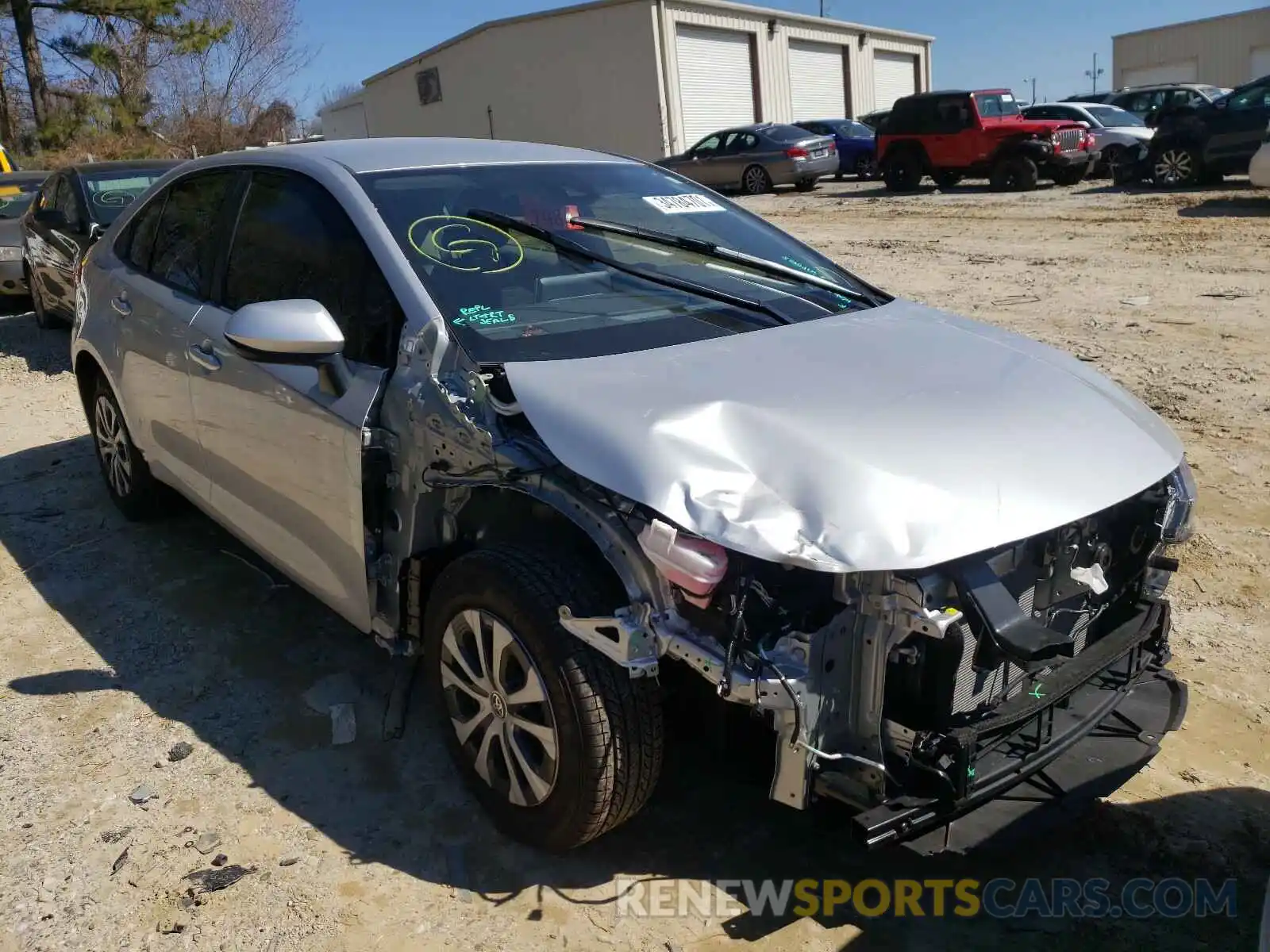 1 Photograph of a damaged car JTDEAMDE1MJ005160 TOYOTA COROLLA 2021