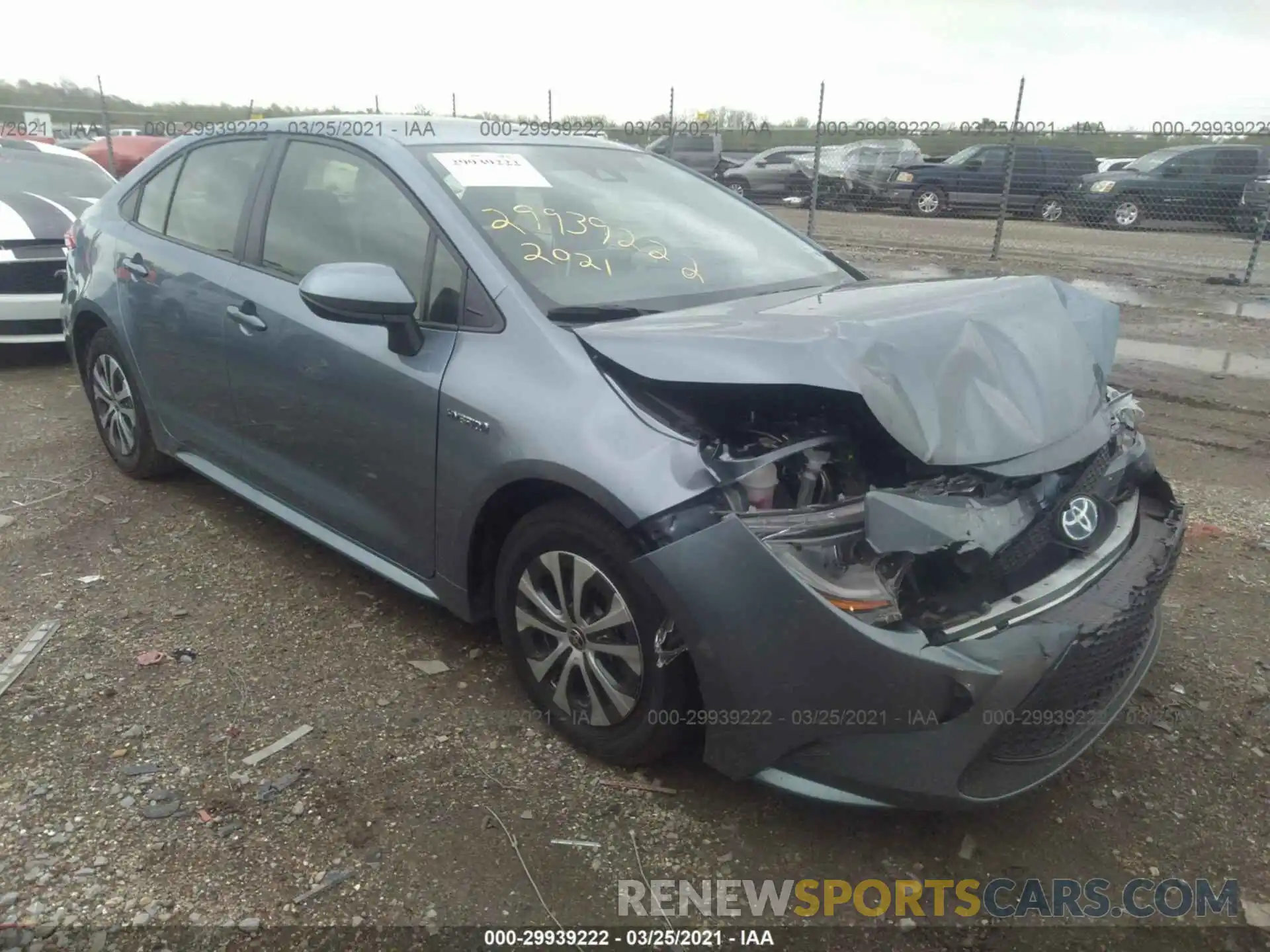 1 Photograph of a damaged car JTDEAMDE1MJ005384 TOYOTA COROLLA 2021