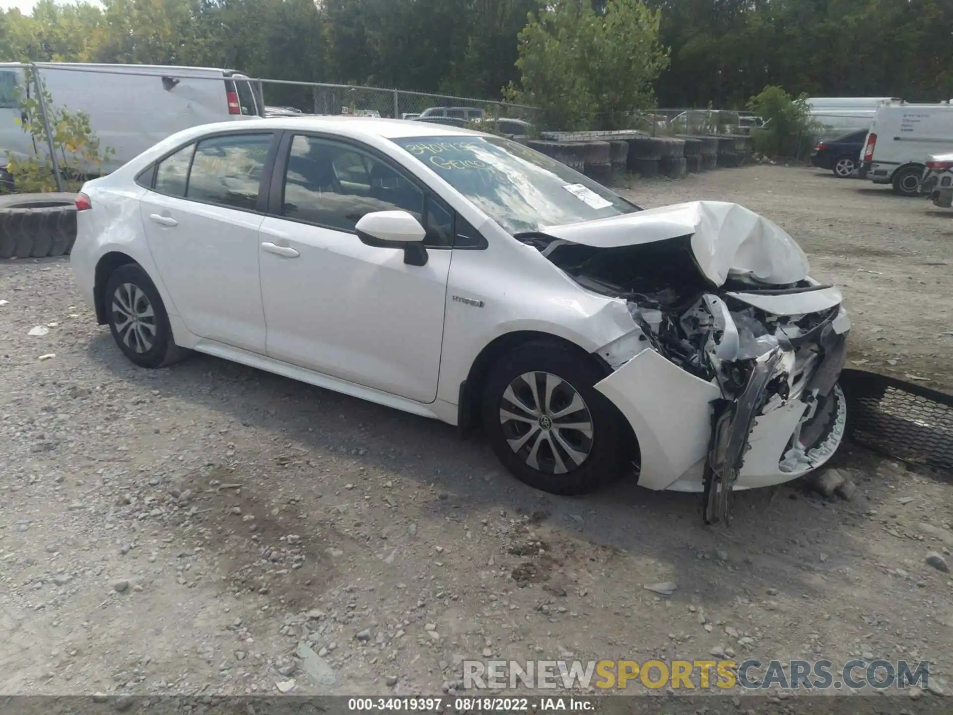 1 Photograph of a damaged car JTDEAMDE1MJ008043 TOYOTA COROLLA 2021