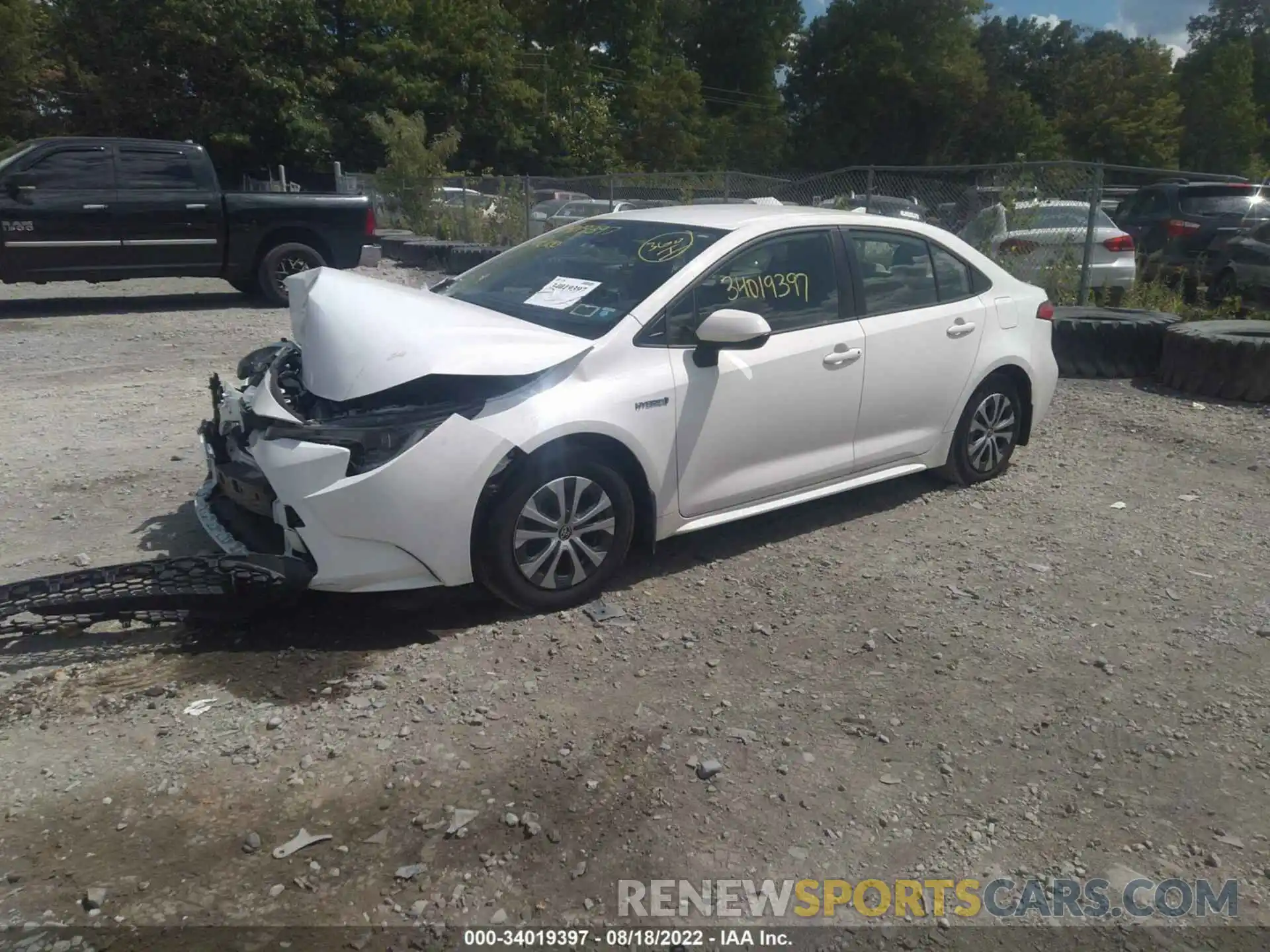 2 Photograph of a damaged car JTDEAMDE1MJ008043 TOYOTA COROLLA 2021