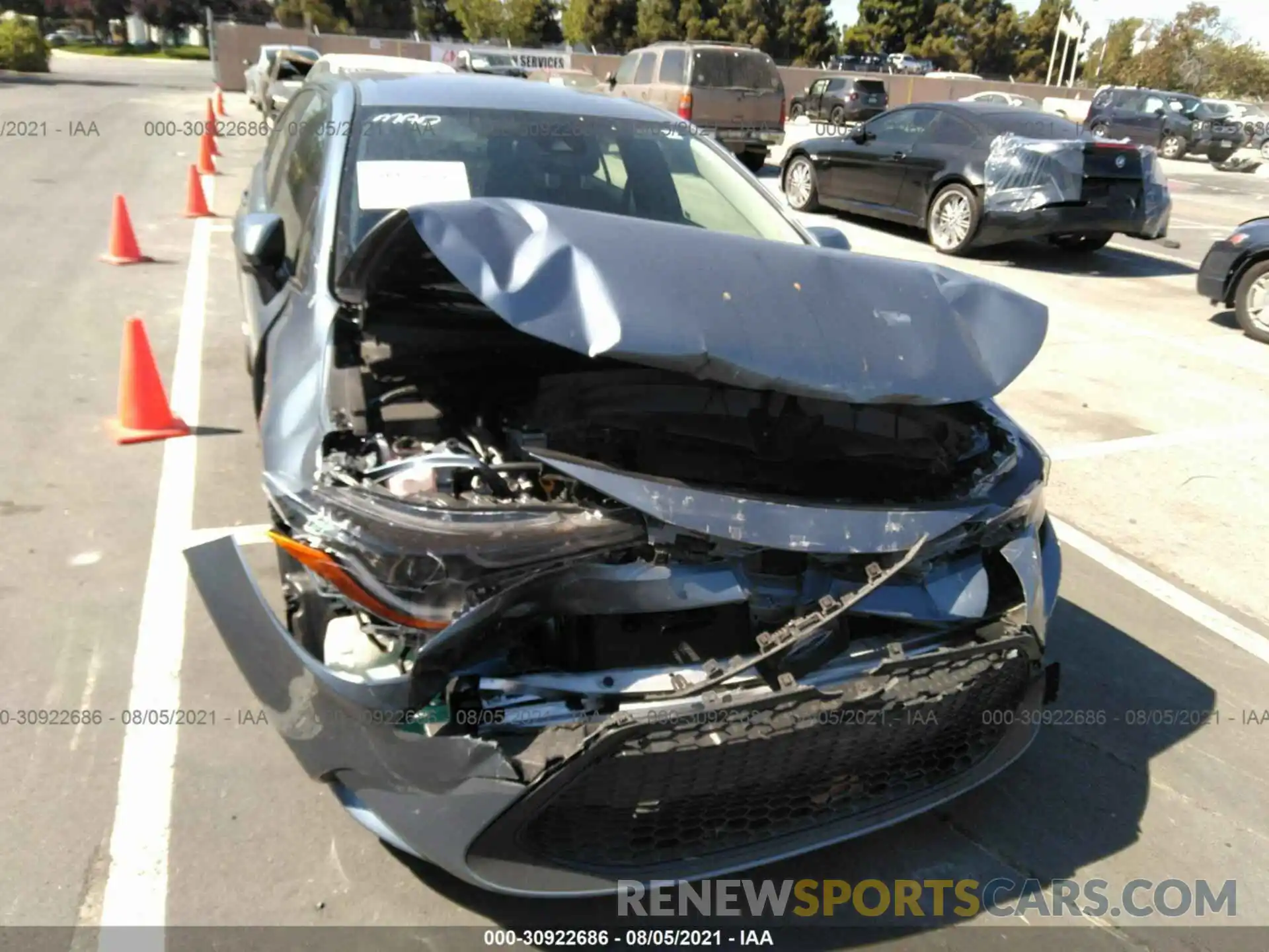 6 Photograph of a damaged car JTDEAMDE1MJ008513 TOYOTA COROLLA 2021