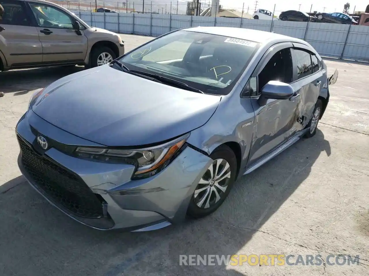 2 Photograph of a damaged car JTDEAMDE1MJ009144 TOYOTA COROLLA 2021