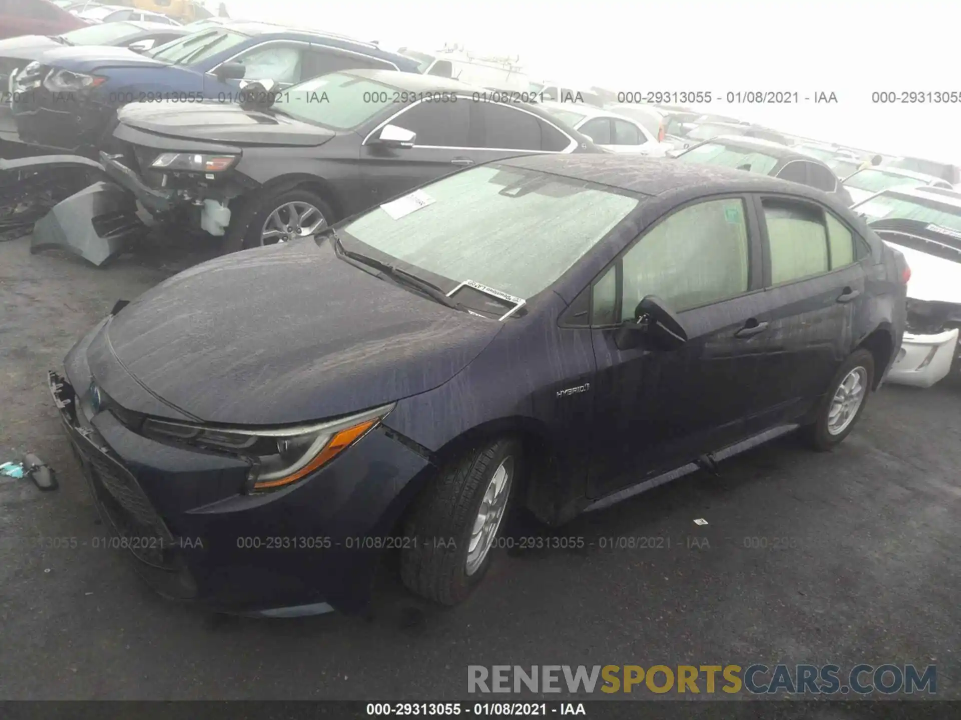 2 Photograph of a damaged car JTDEAMDE1MJ009337 TOYOTA COROLLA 2021