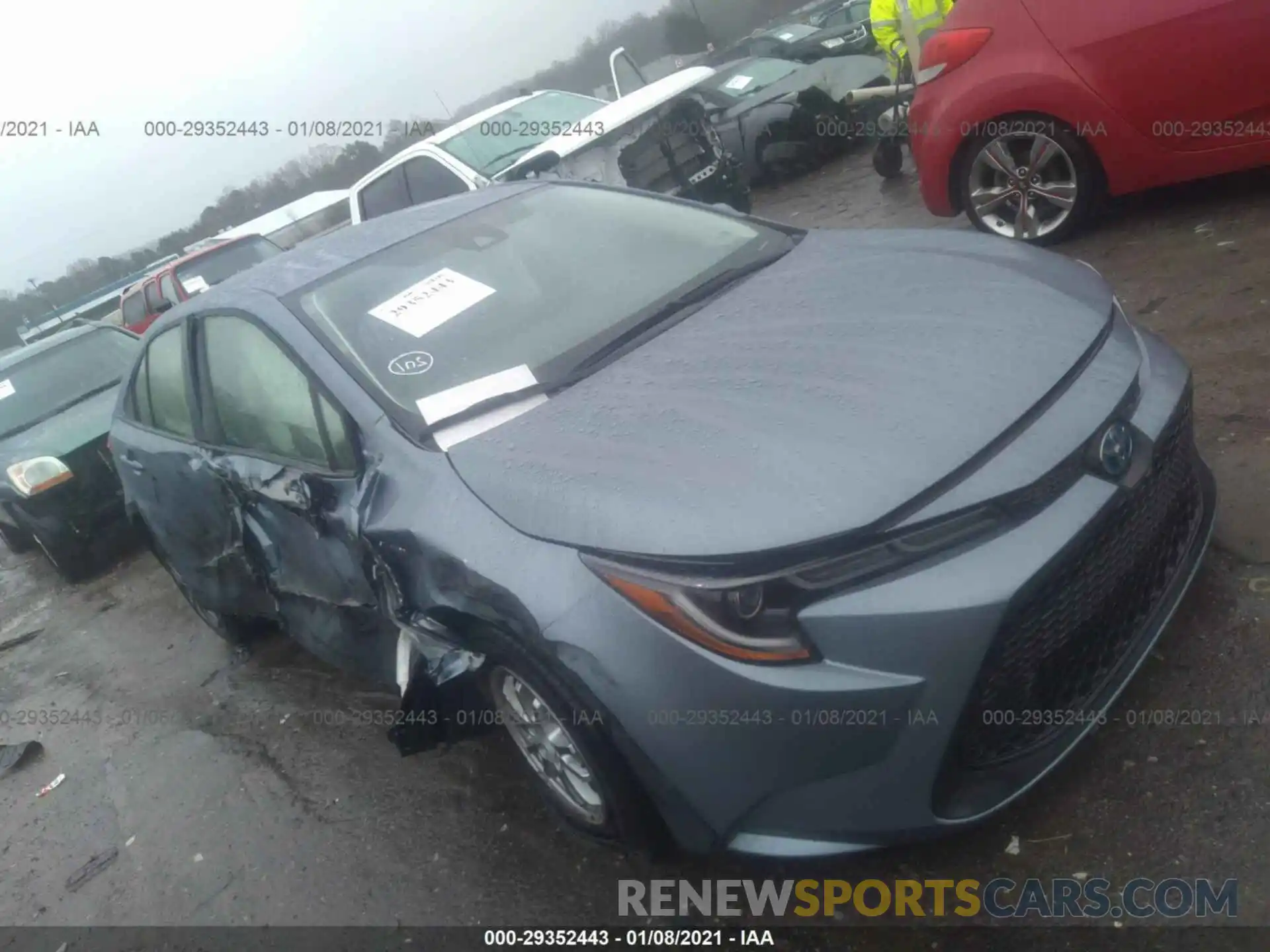 1 Photograph of a damaged car JTDEAMDE1MJ010245 TOYOTA COROLLA 2021