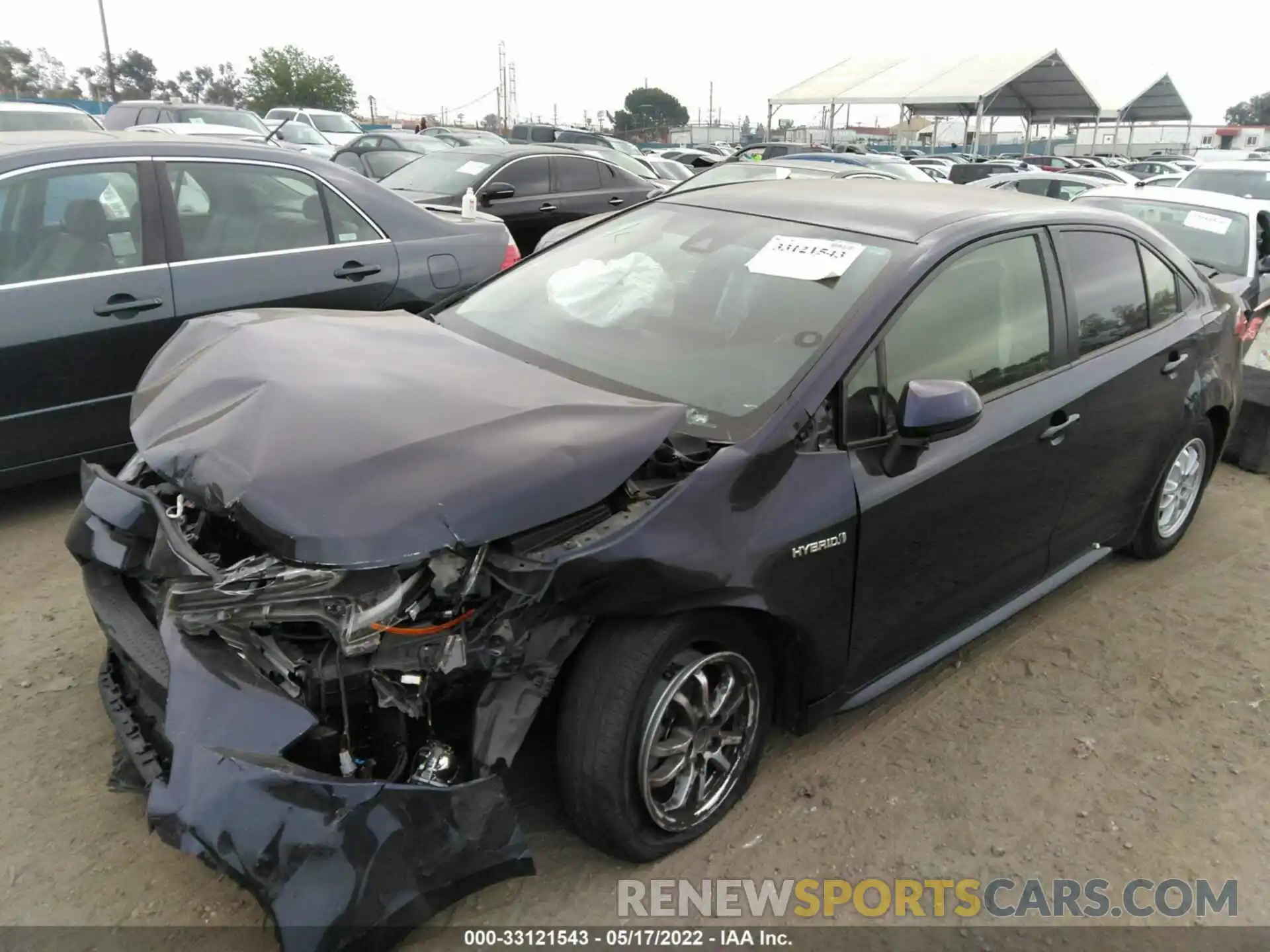 2 Photograph of a damaged car JTDEAMDE1MJ011010 TOYOTA COROLLA 2021