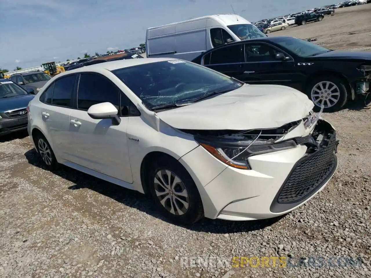 1 Photograph of a damaged car JTDEAMDE1MJ012108 TOYOTA COROLLA 2021