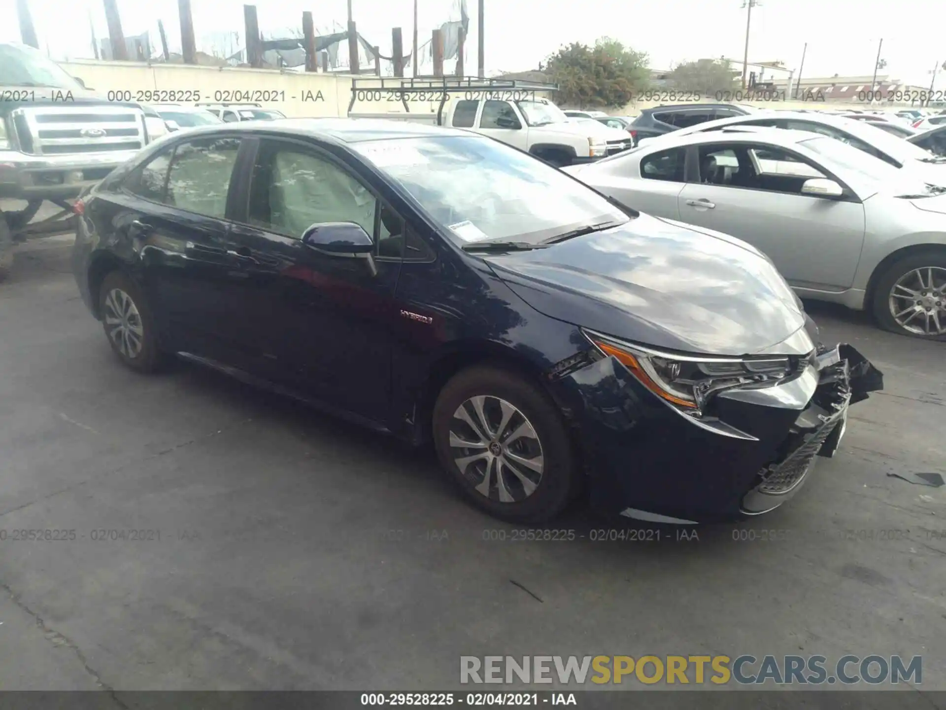 1 Photograph of a damaged car JTDEAMDE1MJ012996 TOYOTA COROLLA 2021