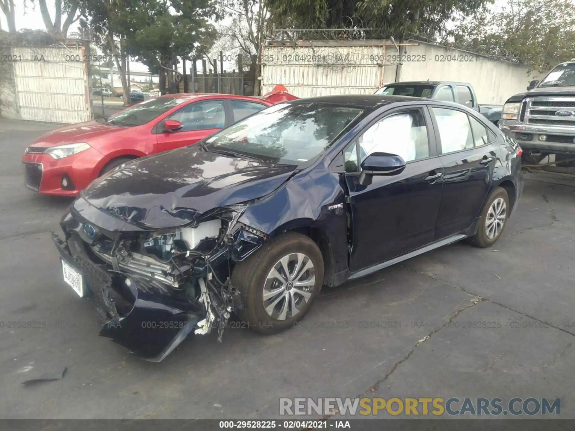 2 Photograph of a damaged car JTDEAMDE1MJ012996 TOYOTA COROLLA 2021