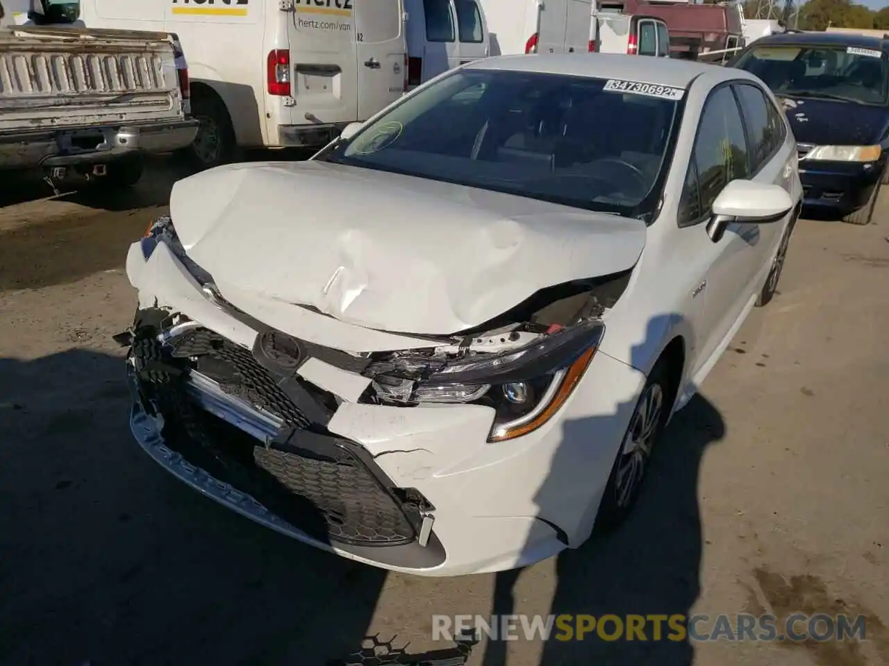 2 Photograph of a damaged car JTDEAMDE1MJ013324 TOYOTA COROLLA 2021