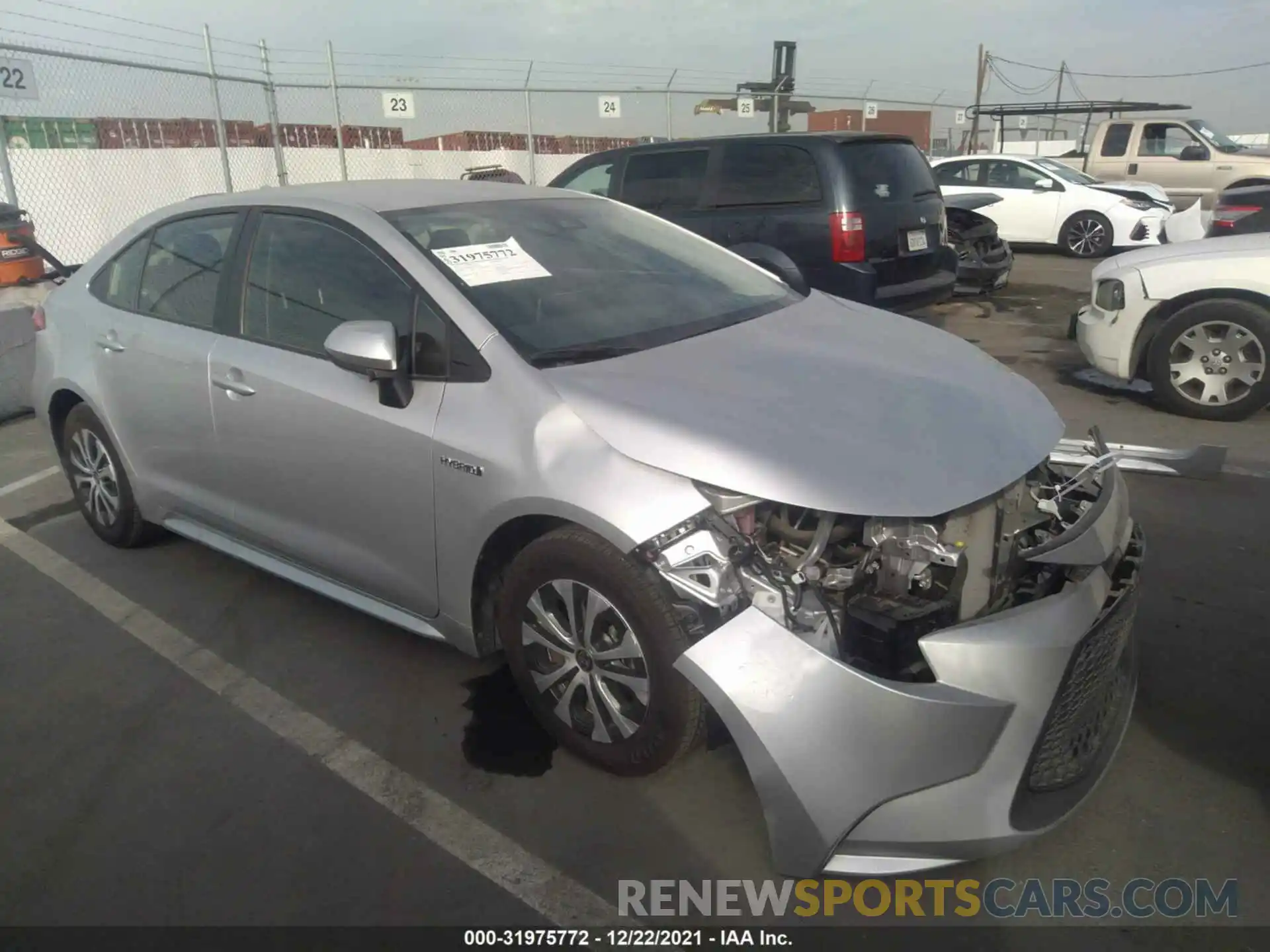 1 Photograph of a damaged car JTDEAMDE1MJ013369 TOYOTA COROLLA 2021