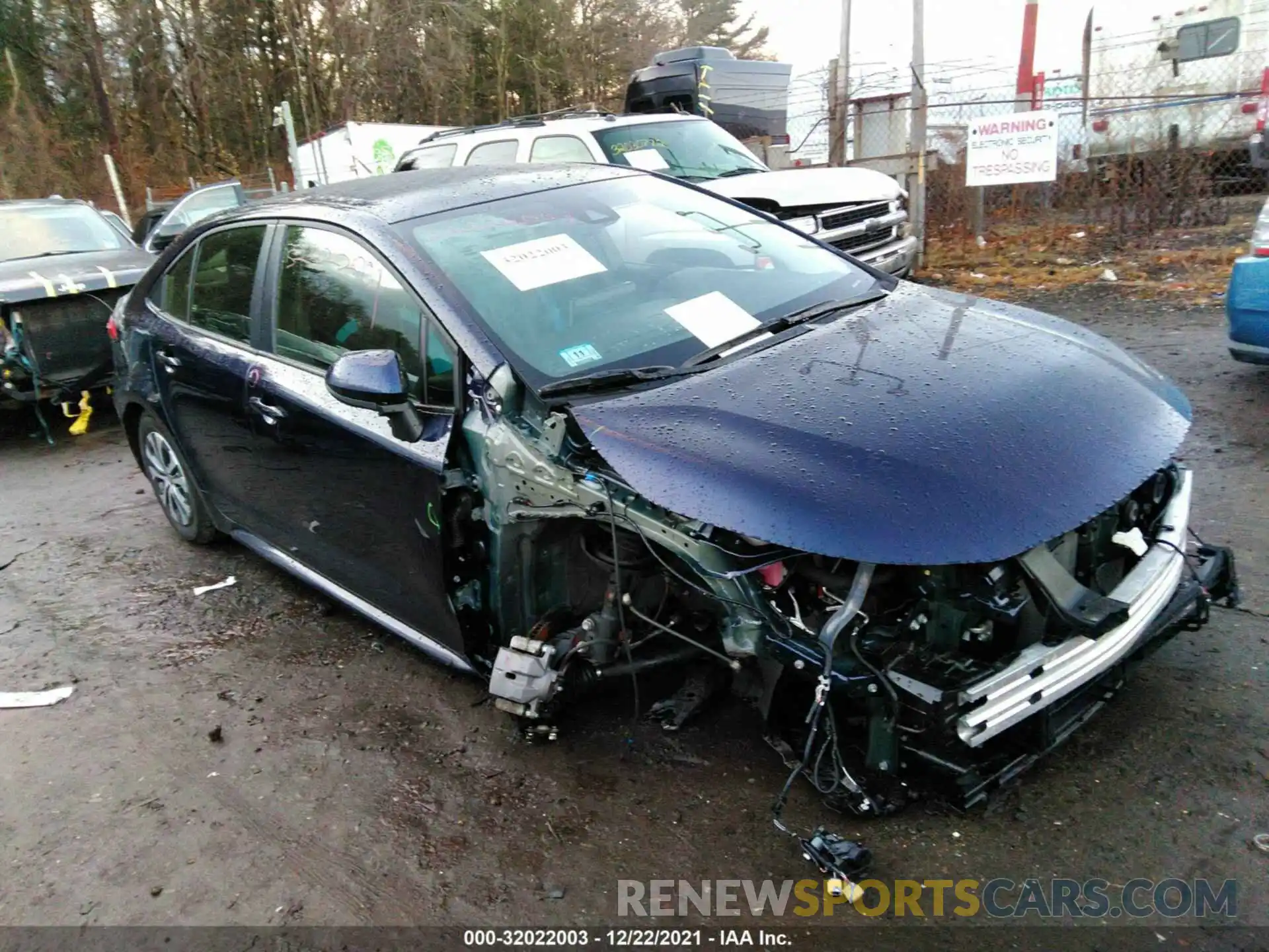 1 Photograph of a damaged car JTDEAMDE1MJ013923 TOYOTA COROLLA 2021